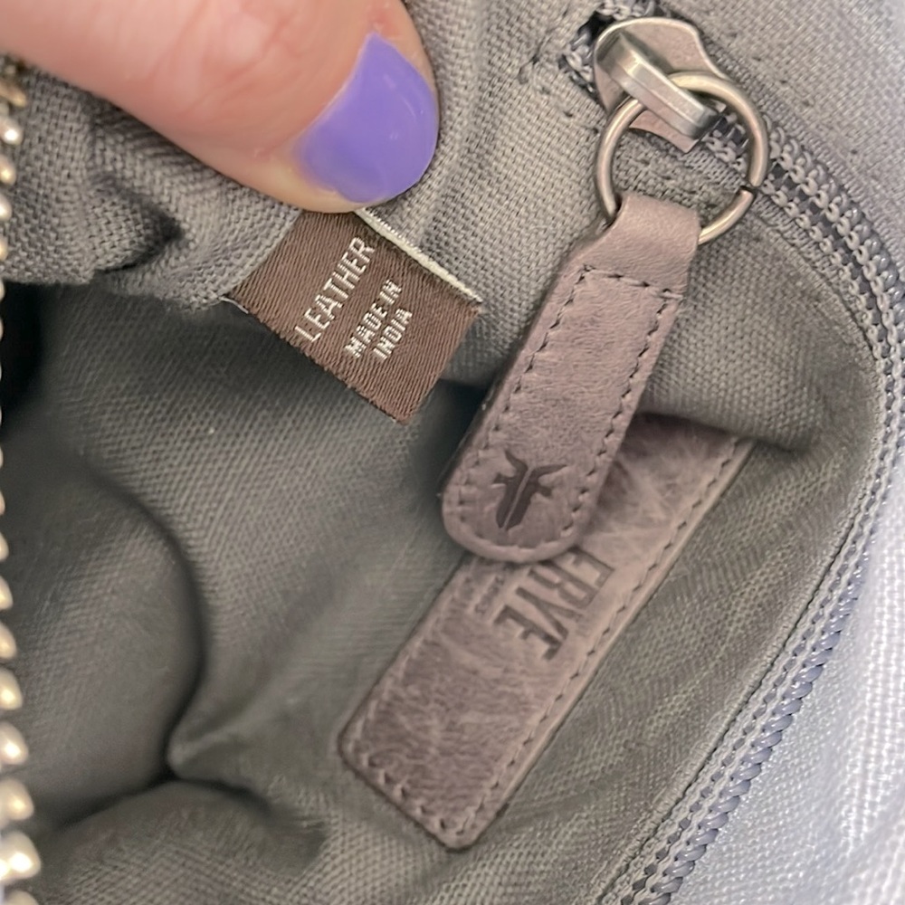 💜 Frye - Melissa Swing Pack Zip Crossbody Bag in Color Amethyst - Picture 15 of 16